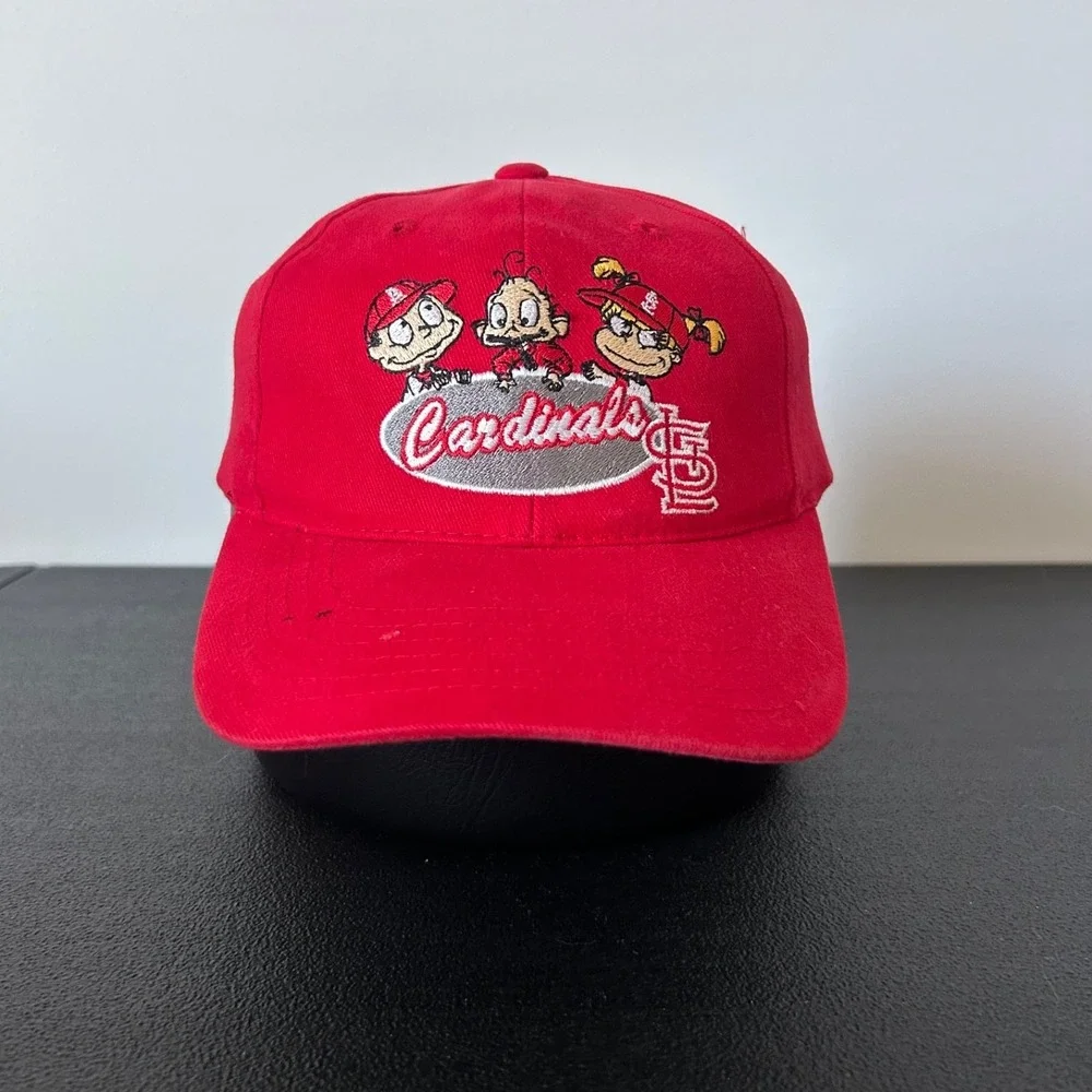 Vintage Saint Louis Cardinals Hat Cap Snap Back Adjustable Red YOUTH Rugrats MLB